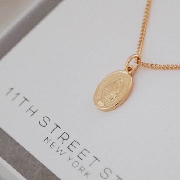 Petite Virgin Mary Necklace | 18K Gold Filled - Picture 2 of 8